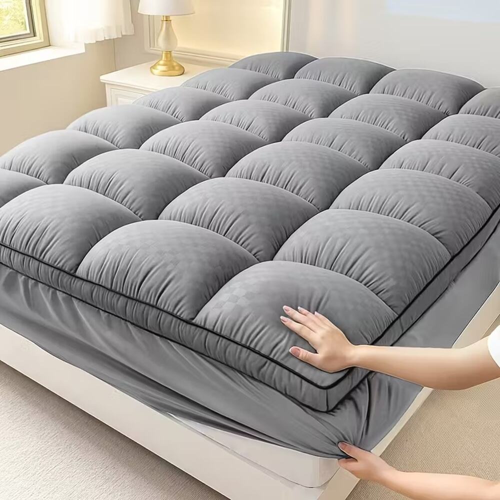 Twin Waterproof Non-Slip Mattress Protector, Maroon Quilted Bed Cover